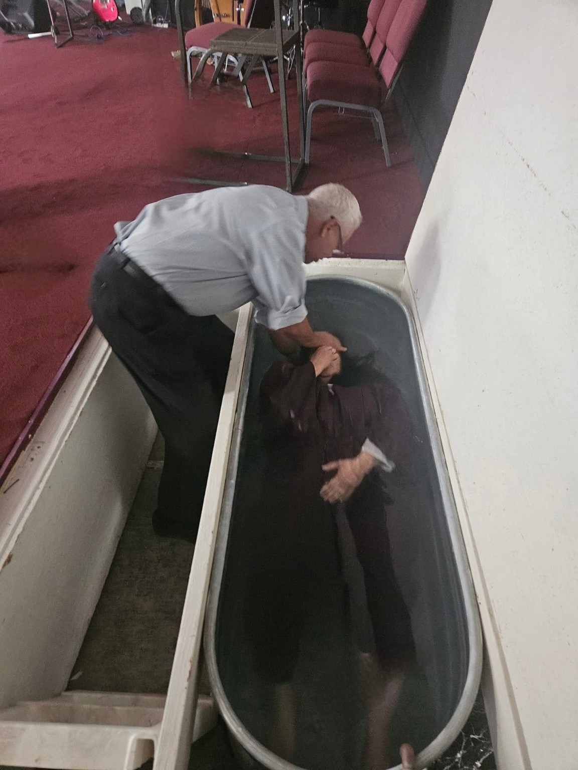 A baptism in the name of Jesus at Mt. Zion